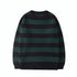 Comfortable Autumn Winter Knitted Striped Sweater Women Casual Oversized Pullovers Sweaters Loose Warm Jumper