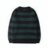 Comfortable Autumn Winter Knitted Striped Sweater Women Casual Oversized Pullovers Sweaters Loose Warm Jumper