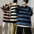 Comfortable Autumn Winter Knitted Striped Sweater Women Casual Oversized Pullovers Sweaters Loose Warm Jumper