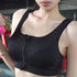 Comfortable High Quality Women’s Zipper Sports Bras Plus Size 2XL Wirefree Padded Push Up Tops Lady Girls Breathable