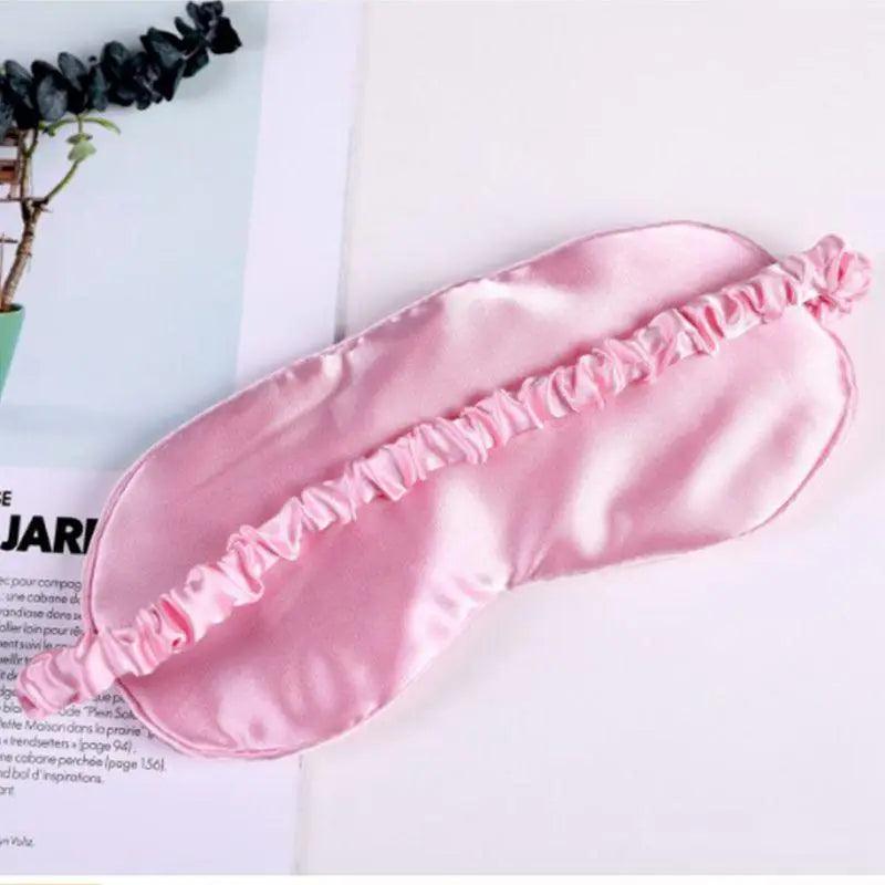 Comfortable Pink Silk Elegant Sleeping Mask Long Eyelash Sleeping Eye Mask Soft Sleeping Mask With Elastic Strap