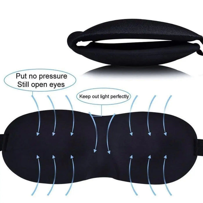 Comfortable Sleep Mask Natural Sleeping Adjustable Eye Mask Lightweight Cover Eye Patch Unisex Blindfold Travel Mask