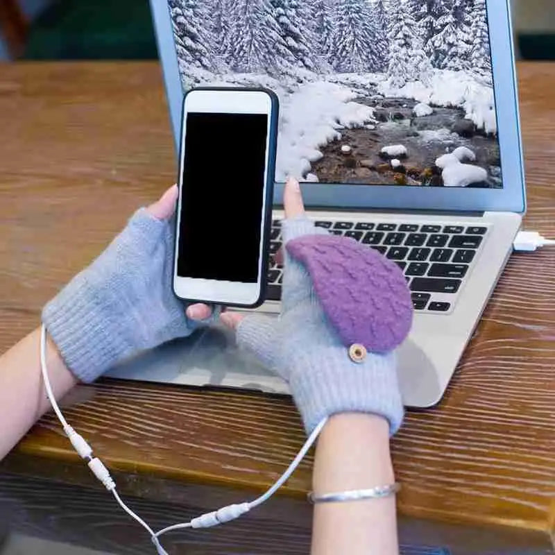 Comfortable Warm USB Heating Winter Gloves Hand Warmers Fingerless Mittens Hand Laptop Half Electric Heating Gloves Soft Hands Warmer - STEVVEX Gadgets - cute gloves, fingerless gloves, gloves, hand warmers, heating gloves, laptop gloves, mittens, soft gloves, usb gloves, usb gloves for winter, usb heating gloves, warm gloves, warm heating gloves, warm laptop gloves, warm winter gloves, winter gloves - Stevvex.com