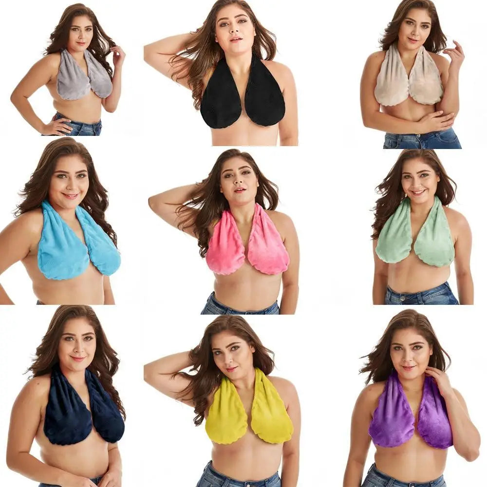 Comfortable Women Towel Bra Chest Hanging Neck Wrapped Big Bra Breastfeeding Lightweight Ladies Towel Bra - STEVVEX Beauty - 728, bath towel bra, big bra, bra, bra for women, Breastfeeding bra, chest hanging bra, colorful bra, comfortable bra, neck bra, soft bra, towel bra, women bra - Stevvex.com