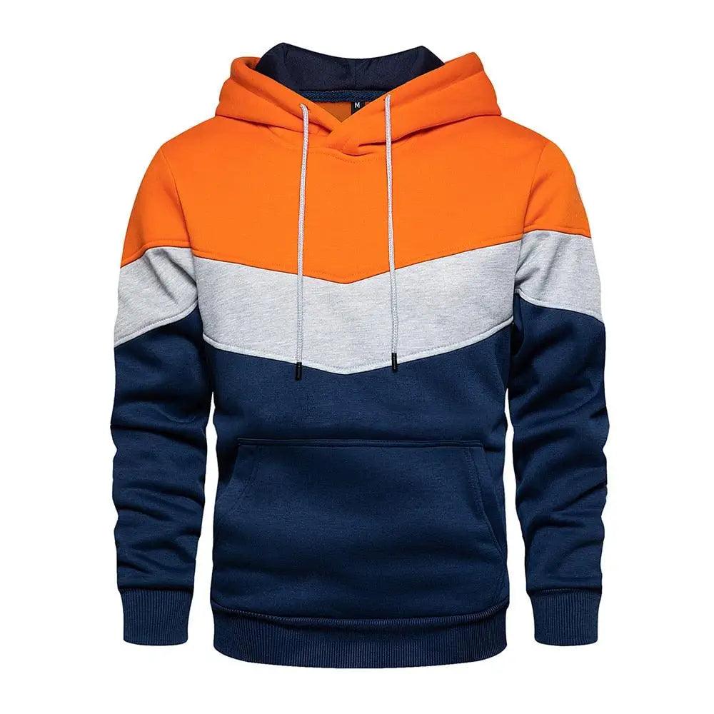 Cool Men's Patchwork Hooded Sweatshirt Hoodies Sport Clothing Casual Loose Fleece Warm Streetwear Modern Male Fashion Autumn Winter Outwear - Treko - autumn sweatshirt, autumn winter sweatshirt, casual clothing, hooded sweatshirt, man clothing, man fashion, man hoodie, Man sweatshirt, modern male fashion, sport hoodie, sport sweatshirt, warm streetewar, winter hoodie, winter sweatshirt- Stevvex.com