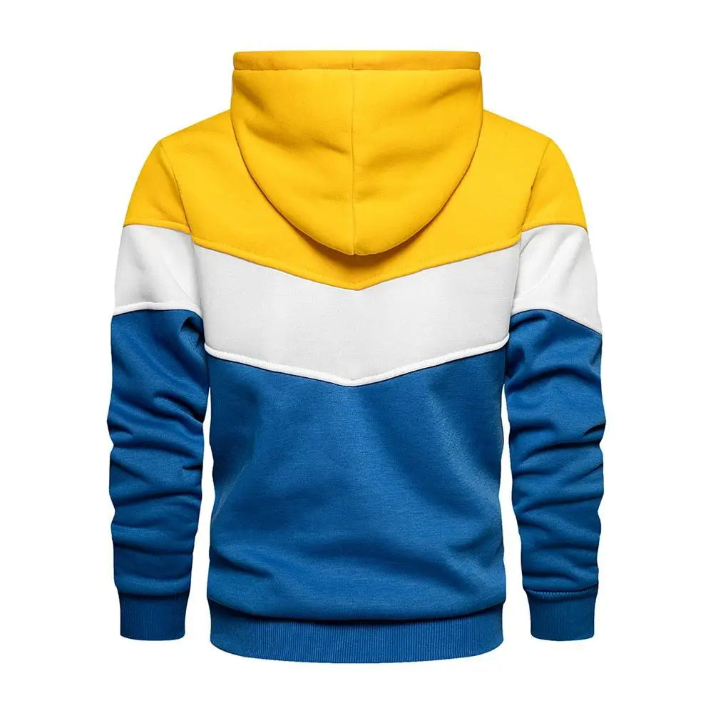 Cool Men's Patchwork Hooded Sweatshirt Hoodies Sport Clothing Casual Loose Fleece Warm Streetwear Modern Male Fashion Autumn Winter Outwear - Treko - autumn sweatshirt, autumn winter sweatshirt, casual clothing, hooded sweatshirt, man clothing, man fashion, man hoodie, Man sweatshirt, modern male fashion, sport hoodie, sport sweatshirt, warm streetewar, winter hoodie, winter sweatshirt- Stevvex.com