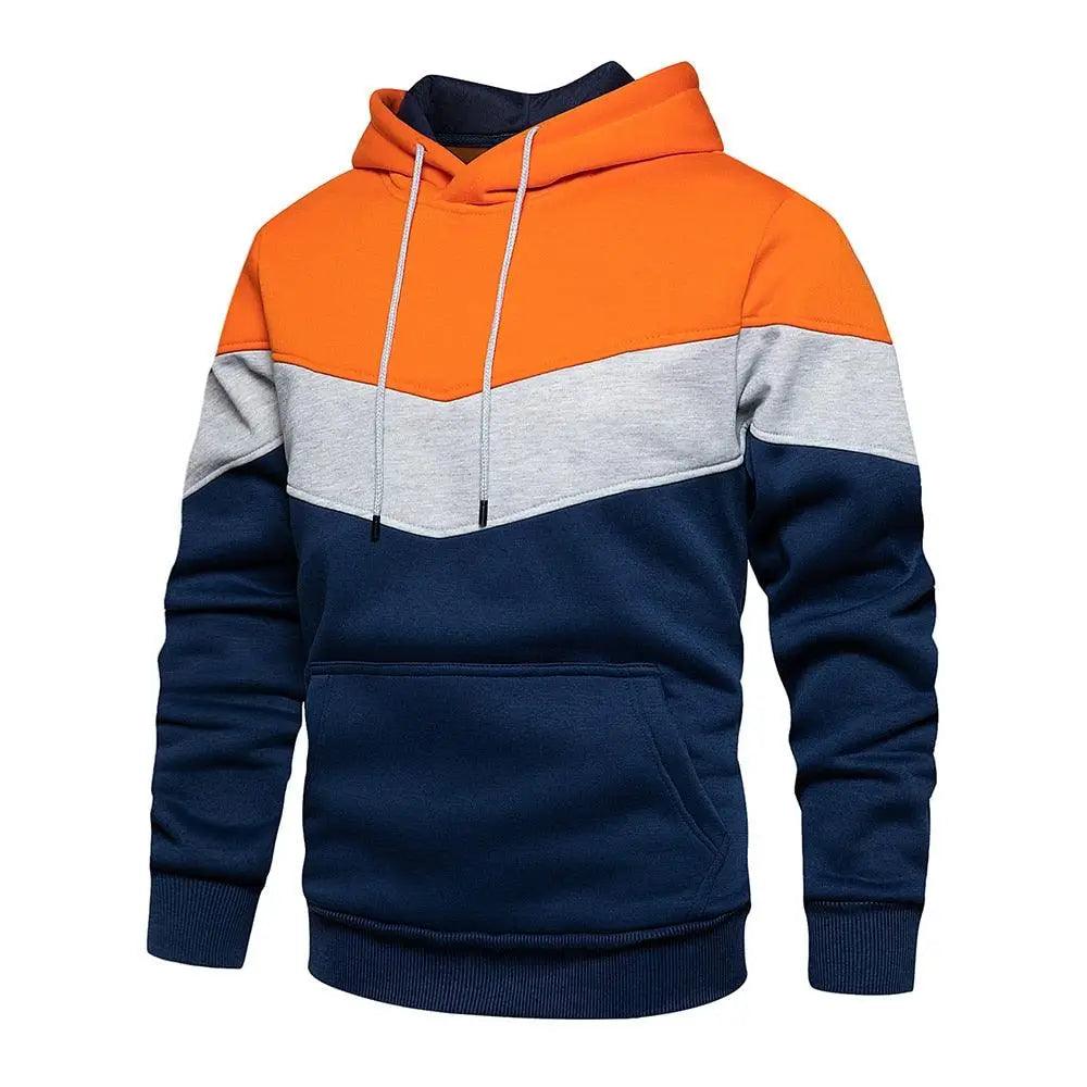 Cool Men's Patchwork Hooded Sweatshirt Hoodies Sport Clothing Casual Loose Fleece Warm Streetwear Modern Male Fashion Autumn Winter Outwear - Treko - autumn sweatshirt, autumn winter sweatshirt, casual clothing, hooded sweatshirt, man clothing, man fashion, man hoodie, Man sweatshirt, modern male fashion, sport hoodie, sport sweatshirt, warm streetewar, winter hoodie, winter sweatshirt- Stevvex.com