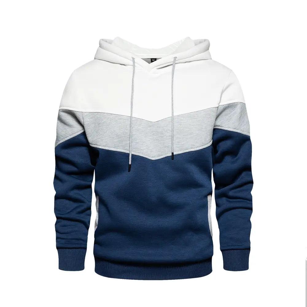 Cool Men's Patchwork Hooded Sweatshirt Hoodies Sport Clothing Casual Loose Fleece Warm Streetwear Modern Male Fashion Autumn Winter Outwear - Treko - autumn sweatshirt, autumn winter sweatshirt, casual clothing, hooded sweatshirt, man clothing, man fashion, man hoodie, Man sweatshirt, modern male fashion, sport hoodie, sport sweatshirt, warm streetewar, winter hoodie, winter sweatshirt- Stevvex.com