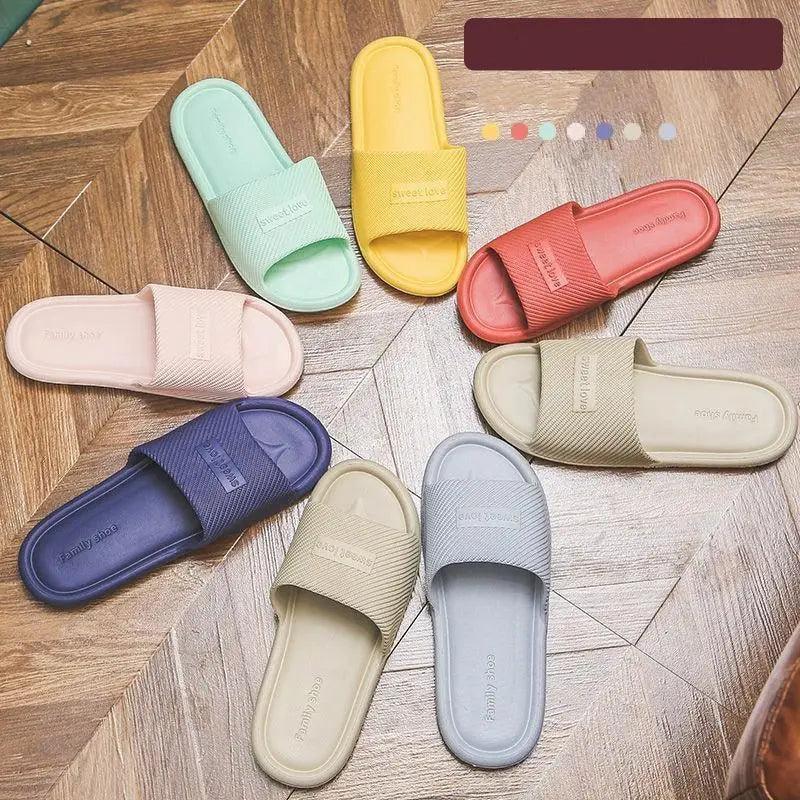 Cool New Slippers Women Summer Flip Flops Indoor Slippers Unique Design House Bathroom Non - slip Soft Flip Flops