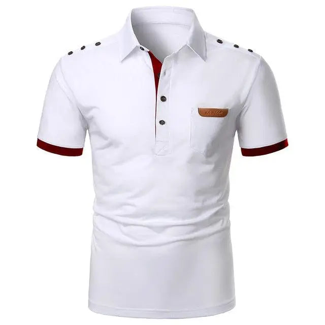 Cool Polo Men Shirt Nice Short Sleeve Polo Shirt Contrast More Color Polo New Clothing Summer Streetwear Casual Fashion