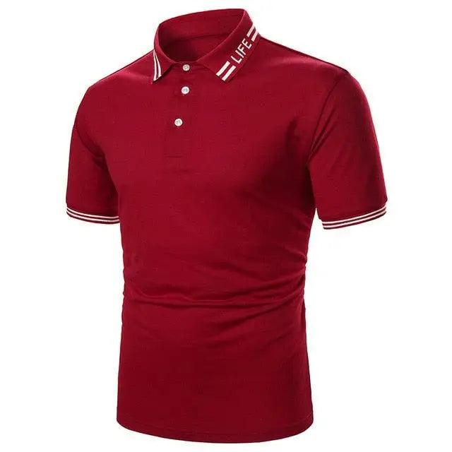 Cool Polo Men Shirt Nice Short Sleeve Polo Shirt Contrast More Color Polo New Clothing Summer Streetwear Casual Fashion