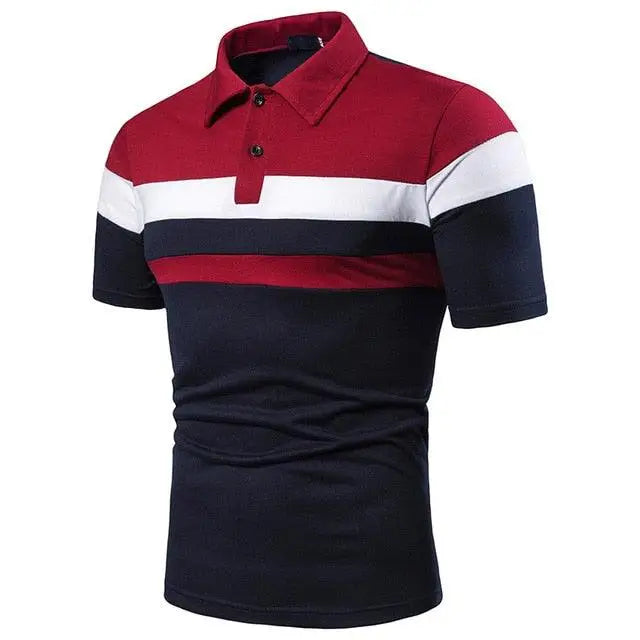 Cool Polo Men Shirt Nice Short Sleeve Polo Shirt Contrast More Color Polo New Clothing Summer Streetwear Casual Fashion