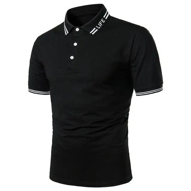 Cool Polo Men Shirt Nice Short Sleeve Polo Shirt Contrast More Color Polo New Clothing Summer Streetwear Casual Fashion