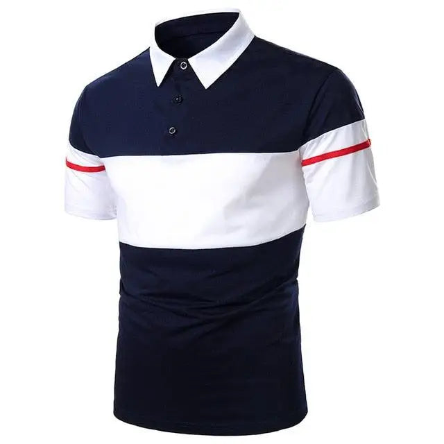 Cool Polo Men Shirt Nice Short Sleeve Polo Shirt Contrast More Color Polo New Clothing Summer Streetwear Casual Fashion