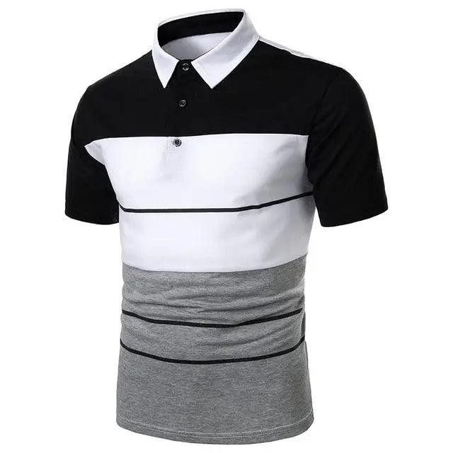 Cool Polo Men Shirt Nice Short Sleeve Polo Shirt Contrast More Color Polo New Clothing Summer Streetwear Casual Fashion