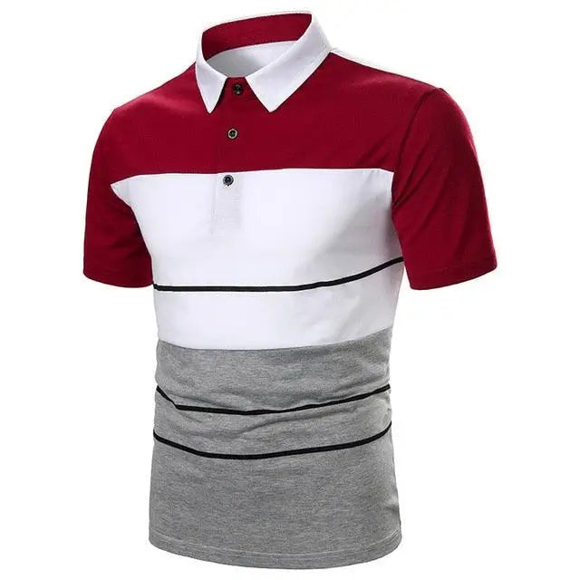 Cool Polo Men Shirt Nice Short Sleeve Polo Shirt Contrast More Color Polo New Clothing Summer Streetwear Casual Fashion