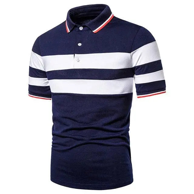 Cool Polo Men Shirt Nice Short Sleeve Polo Shirt Contrast More Color Polo New Clothing Summer Streetwear Casual Fashion