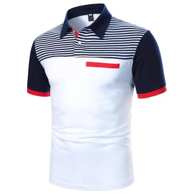 Cool Polo Men Shirt Nice Short Sleeve Polo Shirt Contrast More Color Polo New Clothing Summer Streetwear Casual Fashion