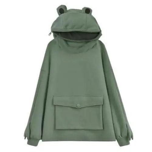 Cool Women Hoodie Perfect Sleeping Frog Pullover Winter Sense Hooded Modern Casual Sweatshirts - Treko - Casual Tracksuit, Cool Fashion, Cool Hoodies, Hoodies, Jaket Hoodies, Loose Hoodies, Luxury Hoodies, Male Fashion, men fashion, Men Hoodies, Modern Hoodies, Multi Pockets Hoodies, New Hoodies, Stylish Hoodies- Stevvex.com