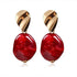 Copy of New Dazzling Small Disk Colourful Earrings For Women And Girls Acrylic Geometric Red Dangle Fashionable Unique