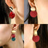 Copy of New Dazzling Small Disk Colourful Earrings For Women And Girls Acrylic Geometric Red Dangle Fashionable Unique