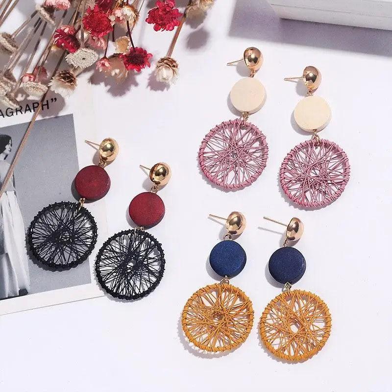 Copy of Trendy Exquisite Metal Dangle Drop Earrings for Women And Girl Fashionable Round And Long Earrings Female