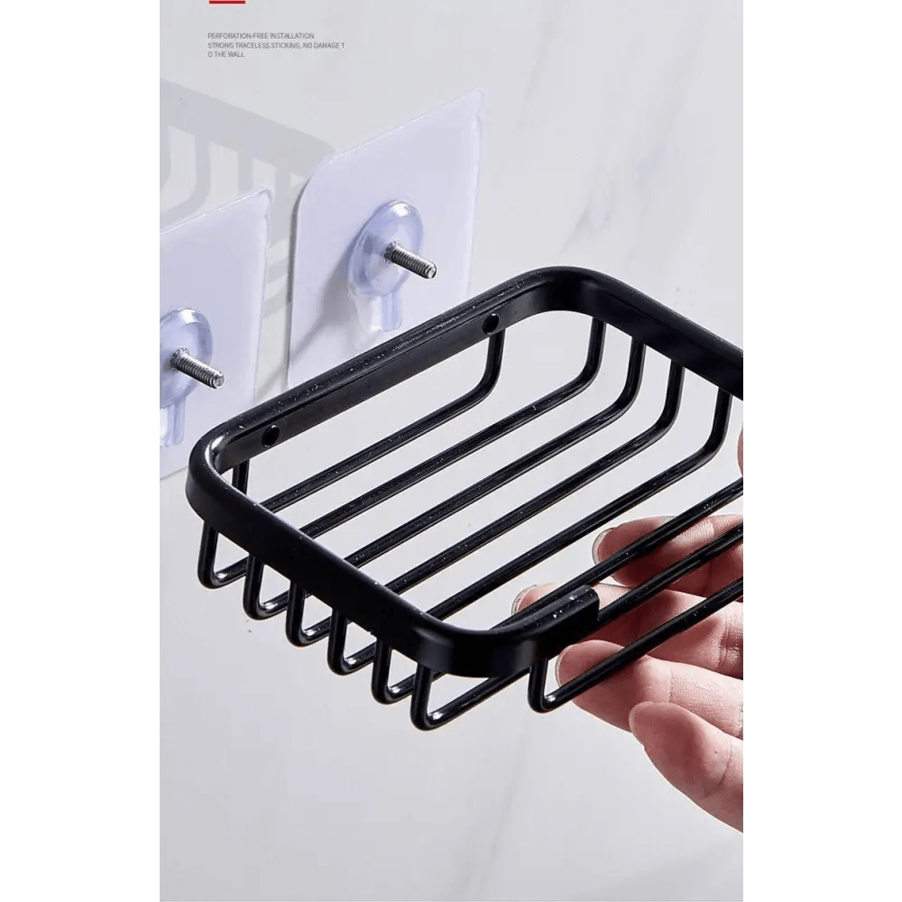 Creative Drill Free Soap Dish Holder Wall Mounted Storage Rack Toilet Soap Box Sponge Dish Bathroom Accessories Soap