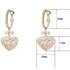 Crystal Drop Earrings Sparkling Gold Color Bridal Luxury Fashionable Jewelry For Womwn And Girls - Wedding Gift Jewelry