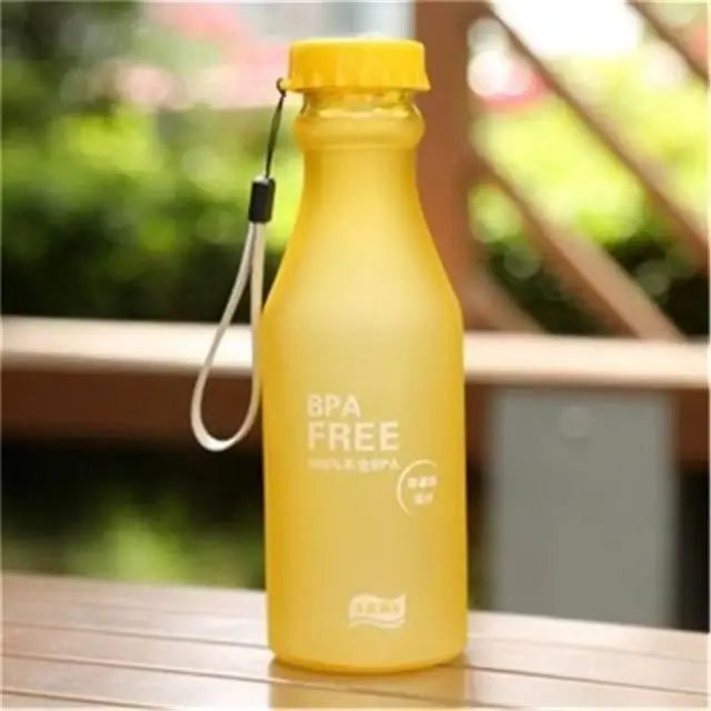 Cute 550ML Candy Color Free Water Bottles Leak - proof Drinking Cup Kettle Outdoor Sports Water Bottle for Travel