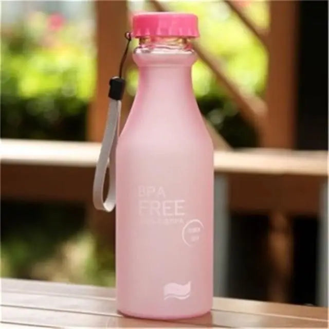 Cute 550ML Candy Color Free Water Bottles Leak - proof Drinking Cup Kettle Outdoor Sports Water Bottle for Travel