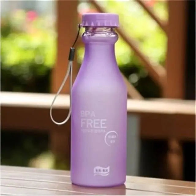 Cute 550ML Candy Color Free Water Bottles Leak - proof Drinking Cup Kettle Outdoor Sports Water Bottle for Travel