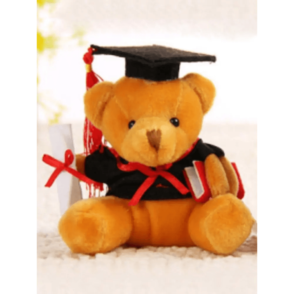 Cute And Charming 9cm Lovely Bear Plush Doll with Graduation Outfit Realistic Stuffed Baby Doll Teddy Plush Toy