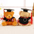 Cute And Charming 9cm Lovely Bear Plush Doll with Graduation Outfit Realistic Stuffed Baby Doll Teddy Plush Toy