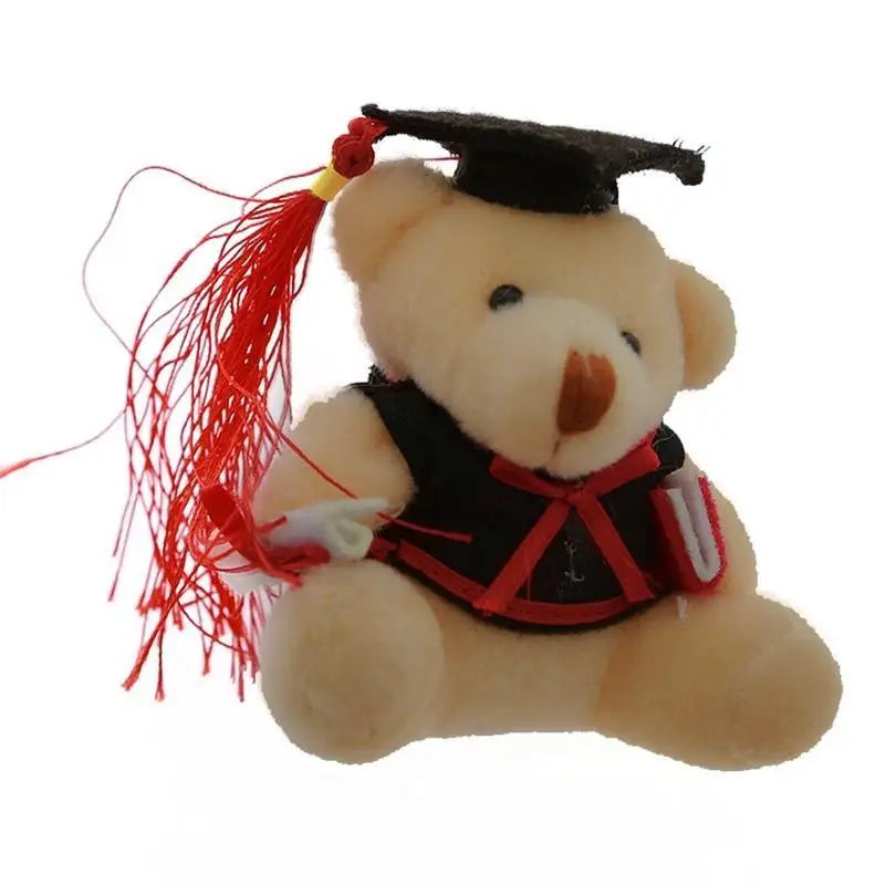 Cute And Charming 9cm Lovely Bear Plush Doll with Graduation Outfit Realistic Stuffed Baby Doll Teddy Plush Toy