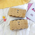 Cute Biscuit Shape Plush Pencil Bag Unique Soft School Classic Cookies Stylish Large Capacity Pouch Pencil Pouch