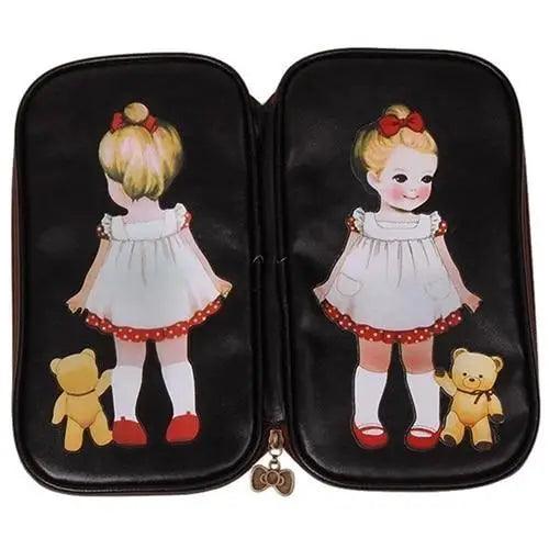 Cute Doll Pattern Pencil Case For Girls Colorful Pen Holder Case For Students Elegant Style School Accessories Pencil