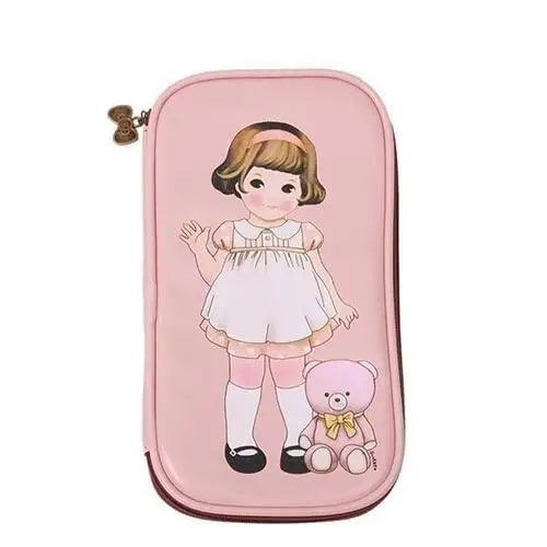 Cute Doll Pattern Pencil Case For Girls Colorful Pen Holder Case For Students Elegant Style School Accessories Pencil