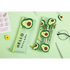 Cute Fruit Theme Pencil Case Unique Design Avocado Pattern Transparent Pencil Pouch School Pencil Bag For Students