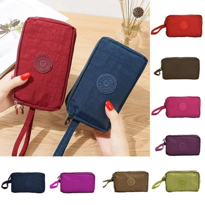 Cute Pink Leather Woman Wallet Fashion Stylish Zipper Mini Bag For Women Short Simple Wallets - STIL3569VBILU