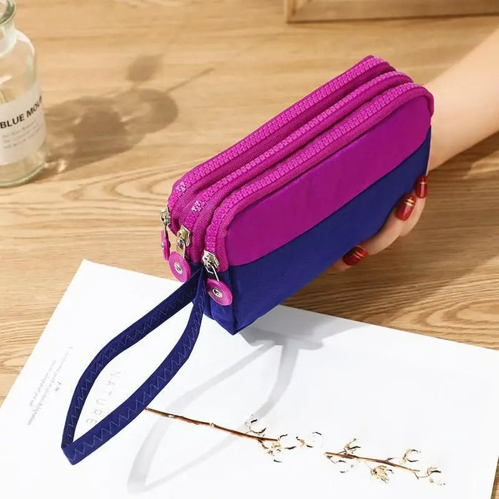Cute Pink Leather Woman Wallet Fashion Stylish Zipper Mini Bag For Women Short Simple Wallets - 12 - STIL3569VBILU