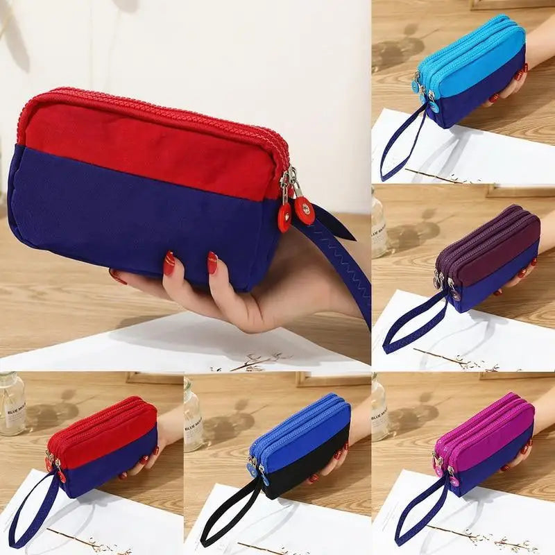 Cute Pink Leather Woman Wallet Fashion Stylish Zipper Mini Bag For Women Short Simple Wallets - STIL3569VBILU