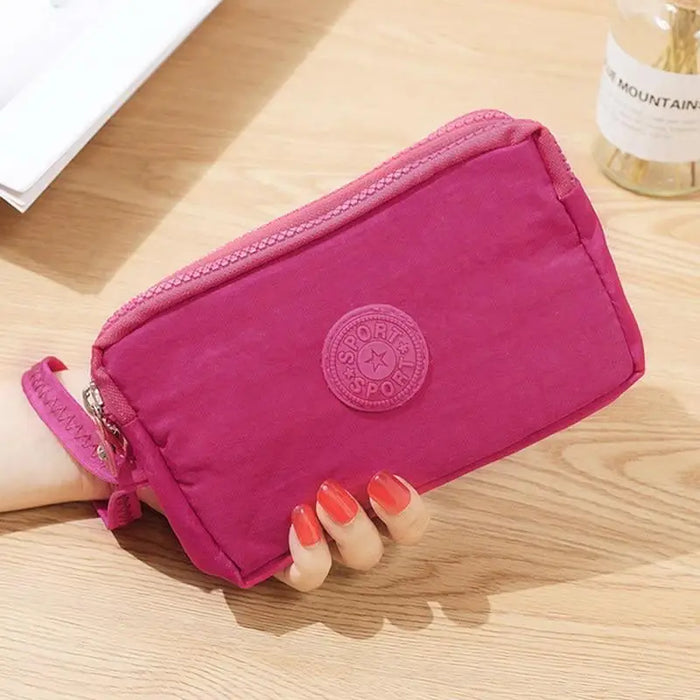 Cute Pink Leather Woman Wallet Fashion Stylish Zipper Mini Bag For Women Short Simple Wallets - 4 - STIL3569VBILU