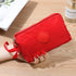 Cute Pink Leather Woman Wallet Fashion Stylish Zipper Mini Bag For Women Short Simple Wallets - 15 - STIL3569VBILU