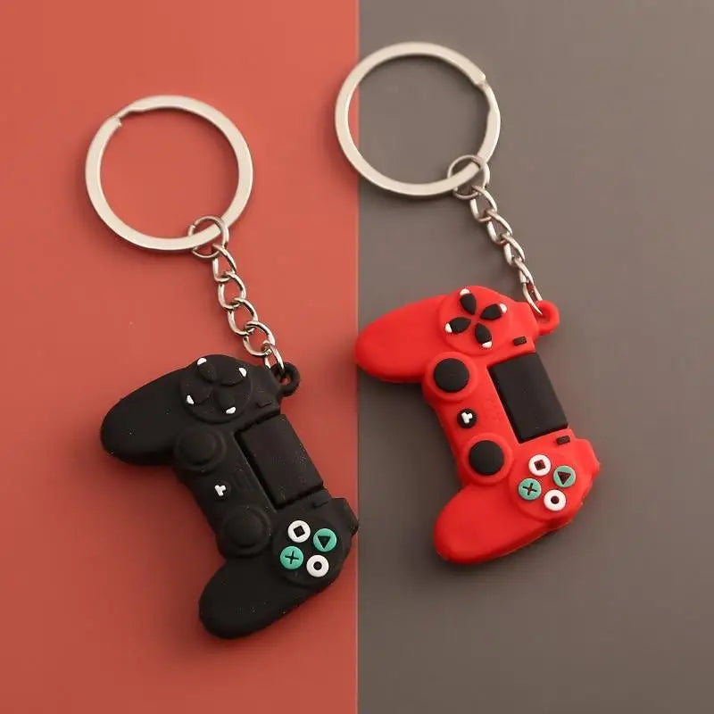 Cute Simple Video Game Joystick Machine Handle Keychain for Boyfriend - Couple Key Holder Trinket Gift - ALU132GUREEE