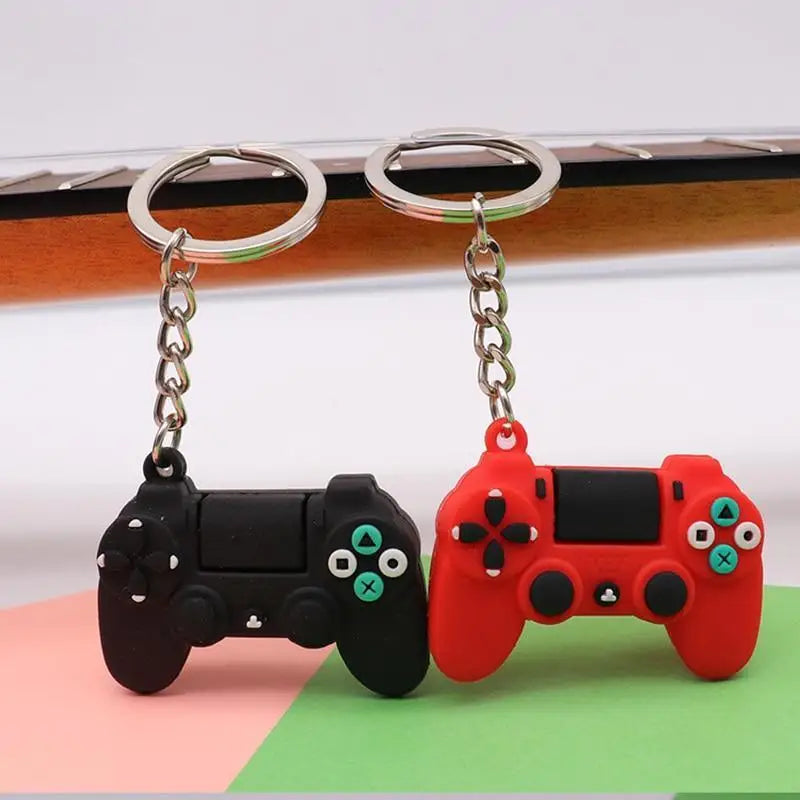 Cute Simple Video Game Joystick Machine Handle Keychain for Boyfriend - Couple Key Holder Trinket Gift - ALU132GUREEE