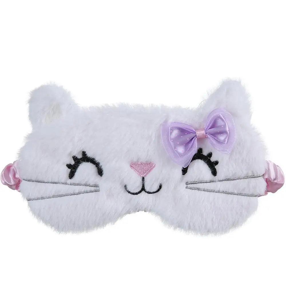 Cute Soft Cat Eye Cover Sleep Mask Comfortable Cartoon Mask Travel Rest Sleeping Aid Eye Patch Sleeping Mask