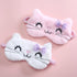 Cute Soft Cat Eye Cover Sleep Mask Comfortable Cartoon Mask Travel Rest Sleeping Aid Eye Patch Sleeping Mask