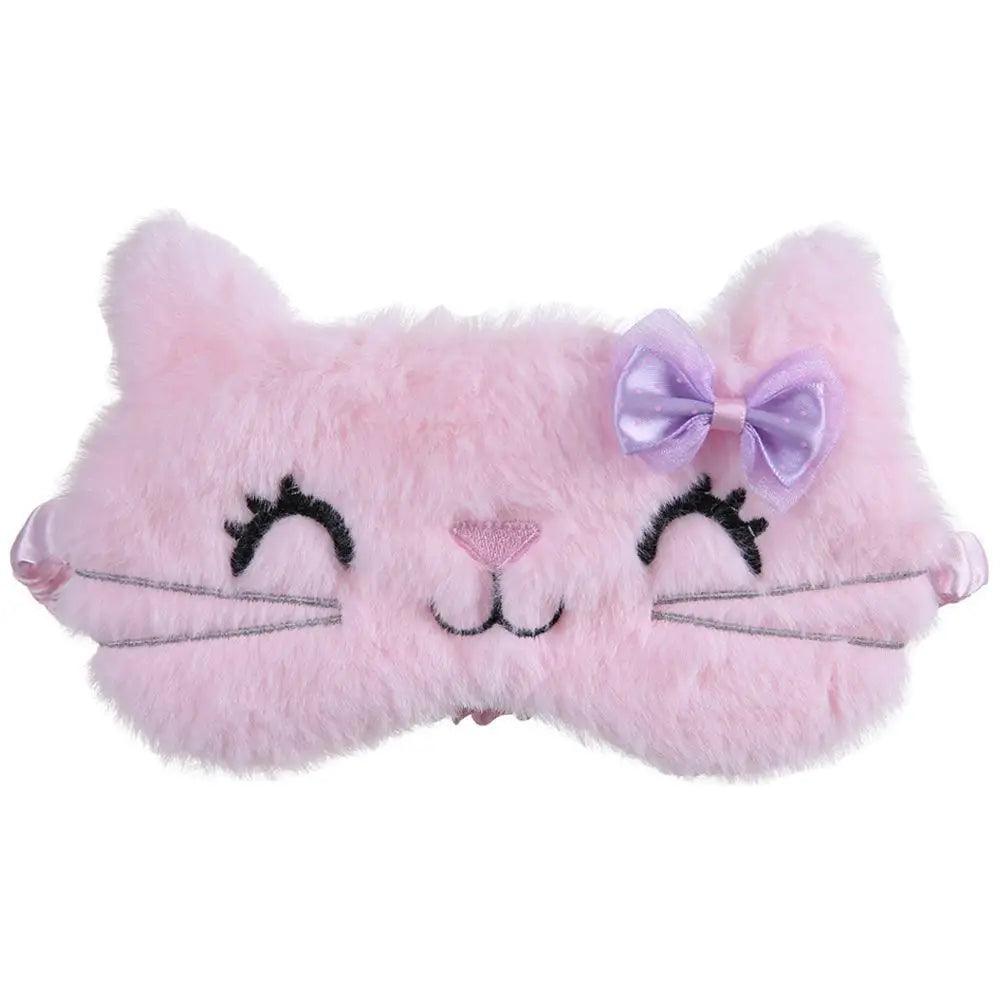 Cute Soft Cat Eye Cover Sleep Mask Comfortable Cartoon Mask Travel Rest Sleeping Aid Eye Patch Sleeping Mask