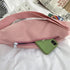 Cute Solid Color Fanny Pack For Girls Trendy Crossbody Chest Bag Belt Waist Packs Workout Traveling Dog Walking Casual