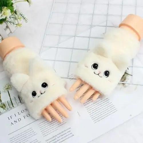 Cute Winter Warm Soft Half Finger Thick One Size Gloves For Women Fashionable Warm Comfortable Stylish Gloves For Girls - STEVVEX Fashion - 717, cartoon gloves, comfortable gloves, cute gloves, elegant gloves, fashionable gloves, gloves, gloves for girls, gloves for winter, gloves for women, half finger gloves, men gloves, new design gloves, soft gloves, trendy gloves, warm gloves, winter, winter gloves, women gloves - Stevvex.com